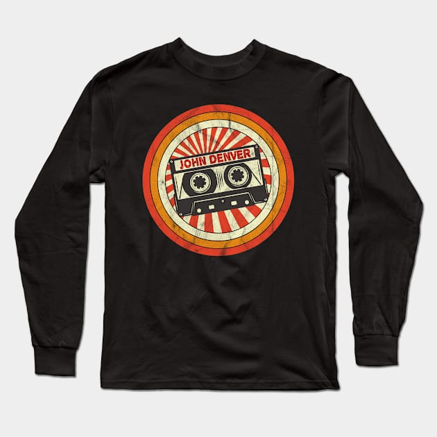 Denver Proud Name Retro Cassette Vintage Long Sleeve T-Shirt by Skeleton Red Hair